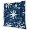thumbnail image 4 of Snowflakes 2 Pack Throw Pillow Covers Sofa Cushions Covers Living Room Bedroom Bed Covers Car Lumbar Covers 18x18 Inches, 4 of 6
