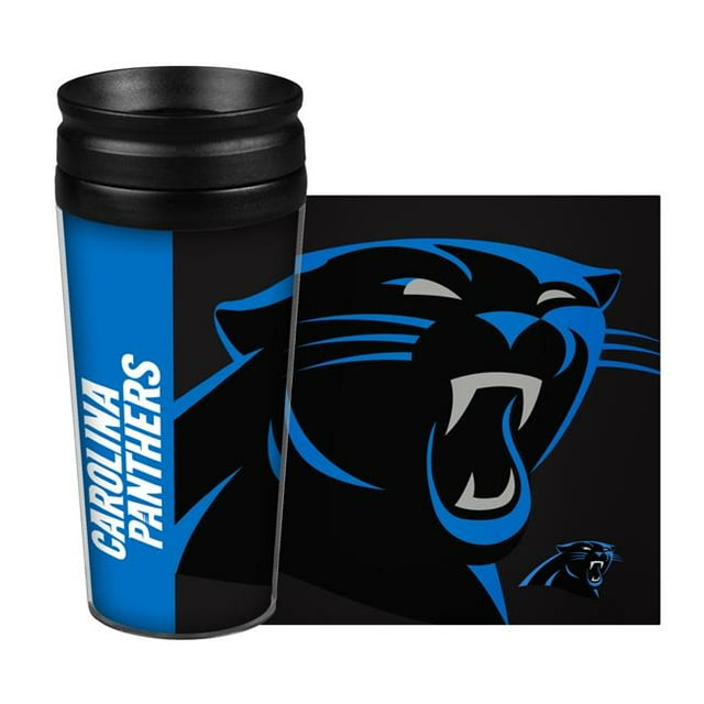 Carolina Panthers Tasse de Voyage 14oz Style Enveloppant Complet Design Hype