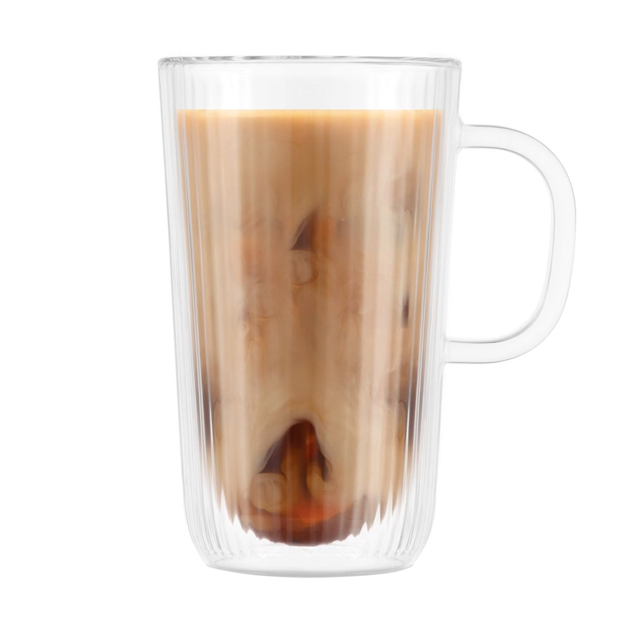 Bodum Set of 4 Double Wall Glasses with Handle, 13.5 Fl Oz – Insulated Glass Coffee Mugs