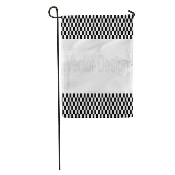POGLIP Chequered Checkered Racing Flag White Motocross Race Auto Black Car Garden Flag Decorative Flag House Banner 28x40 inch