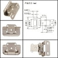 thumbnail image 6 of 1/2" Overlay Half Cabinet Hinges, Rust-Proof Door And Window Hinges, Built-in Cabinet Hardware Tool Accessories, 6 of 18