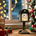thumbnail image 4 of Christmas Decorations Indoor - Musical mailbox lamp ,Santa Christmas Tree Lighted Scene Snow Globes Lantern USB or Battery Powered, Vintage Christmas Decor for Home (C), 4 of 5