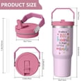thumbnail image 5 of 1pc Teachers' Day 30oz Tumbler with Straw & Handle - Insulated Stainless Steel Cup | Holiday Gift for Man Women (Christmas, Valentine's, Birthday), 5 of 7