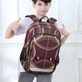 thumbnail image 6 of FORMRS School Backpack 17" Student Travel Bag with Laptop Compartment, Gold Abstract Pattern, 6 of 7