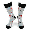 thumbnail image 2 of Urban-Peacock Men's Novelty Fun Crew Socks for Dress or Casual - Barber Shop - Gray, 2 of 4
