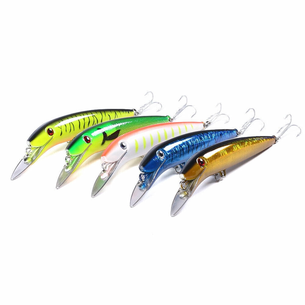 5pcs/set 20cm/45g Trolling Bait Minnow Fishing Lure Bass Swimbait Tackle Wobbler