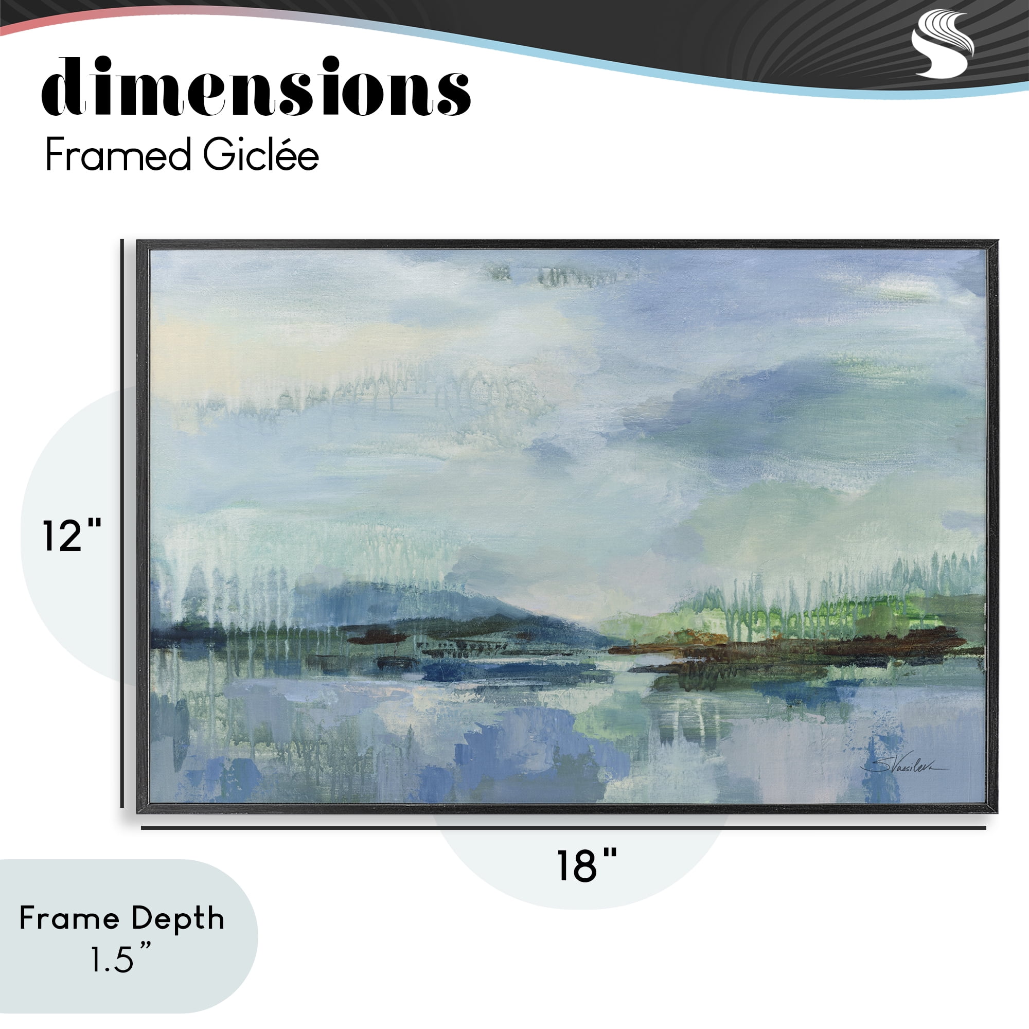 Stupell Industries Rain Over The Lagoon Black Framed Giclee Art, design by Silvia Vassileva