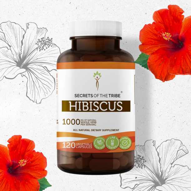 Secrets of the Tribe Hibiscus 120 Capsules, 500 mg, Organic Hibiscus