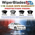 thumbnail image 2 of 2013 Acura TSX Beam Wiper Blades Wipers w/1yr Warranty (Set of 2) (WiperBladesUSA), 2 of 5