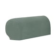 thumbnail image 2 of Stretch Couch Arm Covers Set of 2, Checkered Sofa Arm Slipcovers, Anti-Slip Armrest Covers for Recliner and Armchairs, Pet Proof, High Stretchy, Hook & Loop Tape,grayish green, 2 of 9