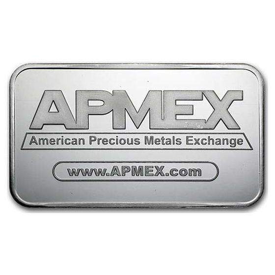 APMEX 5 oz Silver Bar, .999 Fine, Eagle Design, IRA Eligible