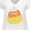 thumbnail image 4 of Inktastic Halloween No Such Thing As Too Much Candy Corn Women's Plus Size V-Neck T-Shirt, 4 of 5