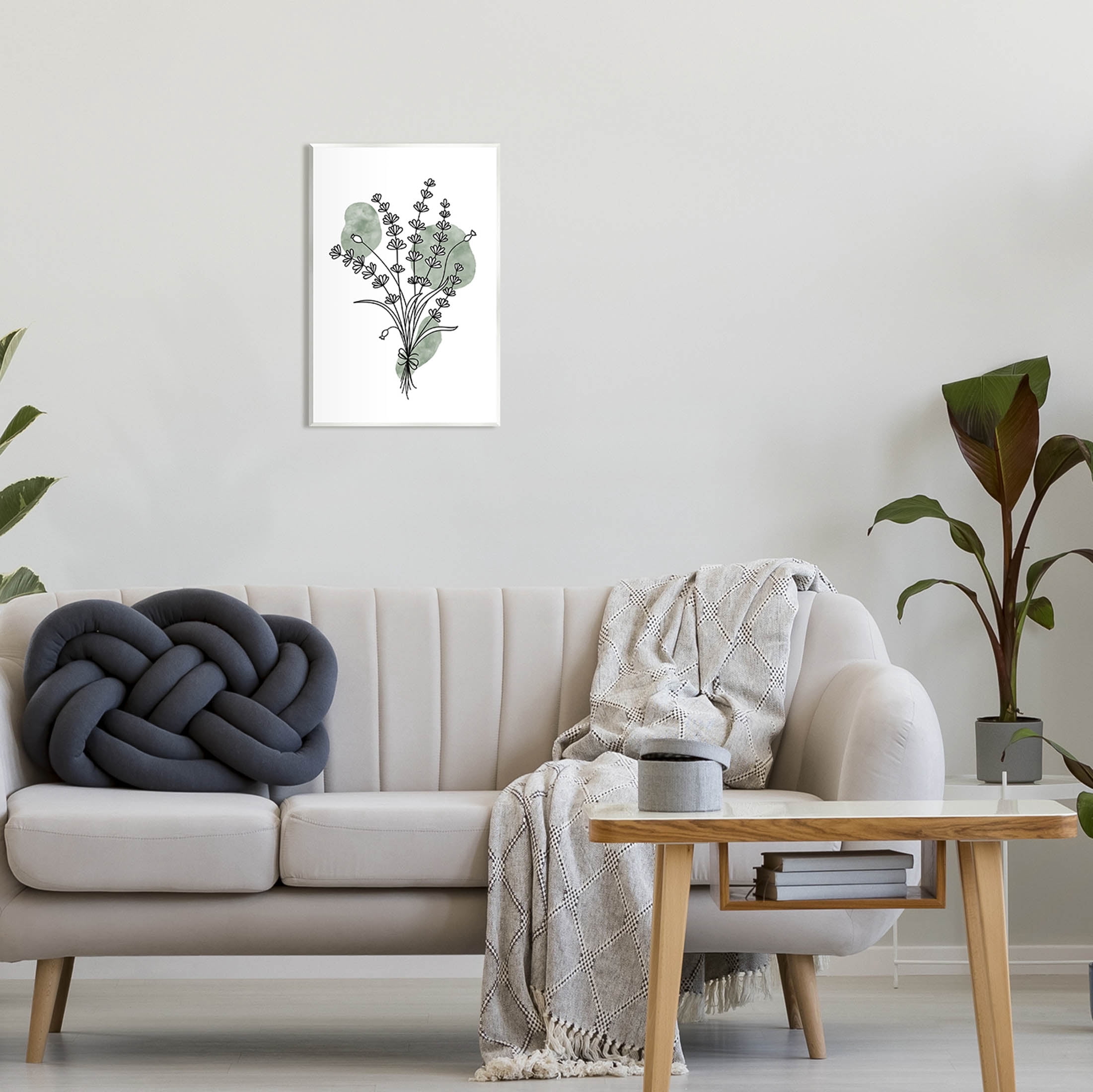 Stupell Industries Wildflower Outline Sprigs Graphic Art Unframed Art Print Wall Art, Design by JJ Design House LLC