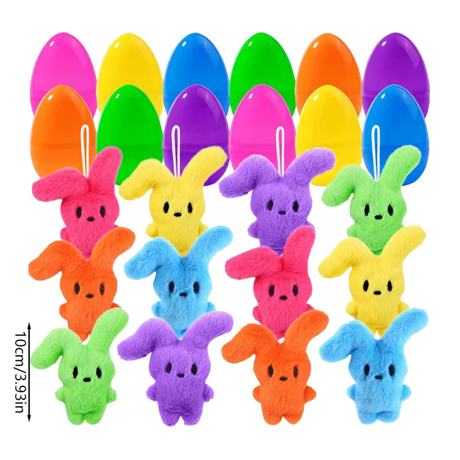XIAHAO 12PCS Cute Bunny Plush Toys,Easter Basket Stuffers Toys for Kids,Bunny Stuffed Animals,Easter Party Favors Gift for Girls Boys