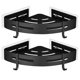 thumbnail image 1 of (Black)2 Pcs No Drilling Metal Corner Shower Caddy with 2 Shower Hooks Rustproof Self Adhesive Holder for Bathroom Items, 1 of 4