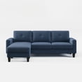 thumbnail image 5 of 76.7" L Shape Couch with Convertible Chaise, Comfy Sectional Couches Corner Sofa for Living Room, 3 Seater Couch L Shaped Sofa for Small Spaces(Blue), 5 of 7