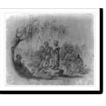 thumbnail image 2 of Historic Framed Print, Summer scene with old man and children playing with frogs and carrying fishing? rods [China], 17-7/8" x 21-7/8", 2 of 9