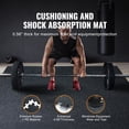 thumbnail image 2 of 0.56 Inch Thick Gym Floor Mats, 12 Tiles Rubber Top with EVA Foam, 25" x 25" Gym Flooring Workout Mats with 48 sq.ft Coverage, Interlocking Puzzle Gym Mats for Gym, Home, Garage, Black & White, 2 of 6