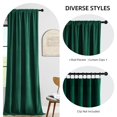 thumbnail image 2 of Cortinas Joydeco de terciopelo verde oscuro, 213 cm de longitud, 2 paneles, 2 of 7