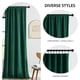 thumbnail image 2 of Cortinas Joydeco de terciopelo verde oscuro, 213 cm de longitud, 2 paneles, 2 of 7