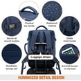 thumbnail image 5 of LOVEVOOK College School Backpack, 40L Expandable Carry On Luggage Backpack Flight Approved, Large Waterproof Hiking Outdoor Overnighter Bag for Men Women (Dark Blue), 5 of 7