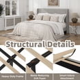 thumbnail image 4 of Frostbloom King Size Linen Fabric Platform Bed Frame with Vertical Channel Tufted Wingback Headboard, Light Gray, 4 of 7