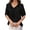 Black, variant on Long Sleeve Shirts for Women Sky Blue Front Tie V Neck Tailored Waist Outdoor Layer Tee Sky Blue S