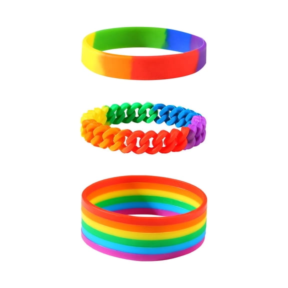 LOLIPPYY Set of 3 Silicone Wristbands Unisex Bracelets for Everyday Wear, Sports, Fitness, and Events