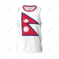 thumbnail image 2 of Nepal Flag Men Basketball Sports Jersey Running Fitness Multifunction Sleeveless tshirt Exclusive Custom Name Nunber, 2 of 9