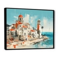 Designart "Santorini Greek Island Impression I" Extra Large Cityscapes
