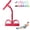 Red, variant on Pedal Resistance Band with Handle, 4-Tubes Elastic Foot Pedal Resistance Bands, Natural Rubber Ankle Puller Sit-up Exercise, Auxiliary Device Workout Equipment Fitness Bands for Women Men