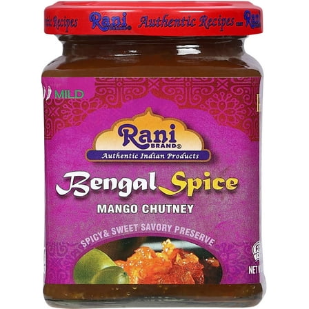 Rani Bengal Spice Mango Chutney (Indian Preserve) 10.5oz (300g) Glass Jar, Ready to eat, Vegan ~ Gluten Free, All Natural, NON-GMO, Kosher