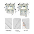 thumbnail image 6 of Spring Floral Kitchen Curtains Swag Valance and Tier Curtains Set 36 Inch Length, Weeping Blue Botanical Summer Vintage Rod Pocket Drape Panels Pair Swag Curtain for Bathroom/Cafe/Window, 6 of 6