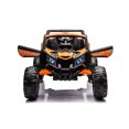 thumbnail image 3 of COCLUB Kids Cars to Drive 24V 7Ah Ride on Toys for Big Kids with Remote Control, 3 Speed, Bluetooth, Music, 4 Wheels Spring Suspension UTV, Electric Car for Kids Ages 4-8, Orange, 3 of 9