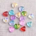 thumbnail image 2 of U8MO 20pcs 8mm Small Heart Shape Crystal Lampwork Glass Loose Bead for Jewelry Making-White Spots, 2 of 4