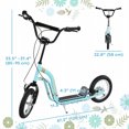 thumbnail image 2 of CoSoTower Dual Brakes Kick Scooter 12-Inch Inflatable Front Wheel Ride On Toy for Age 5+, Blue, 2 of 7