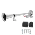 thumbnail image 1 of Bocina de trompeta eléctrica, 1 tubo para tren, coche, barco, aleación de Zinc, cromado, 135db, 450mm, 12V/24V, 1 of 5