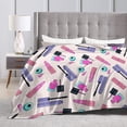 thumbnail image 4 of Yibo Tulips Floral Blanket Flannel Soft and Comfortable Anti-static Bed Sofa Blanket, 4 of 6