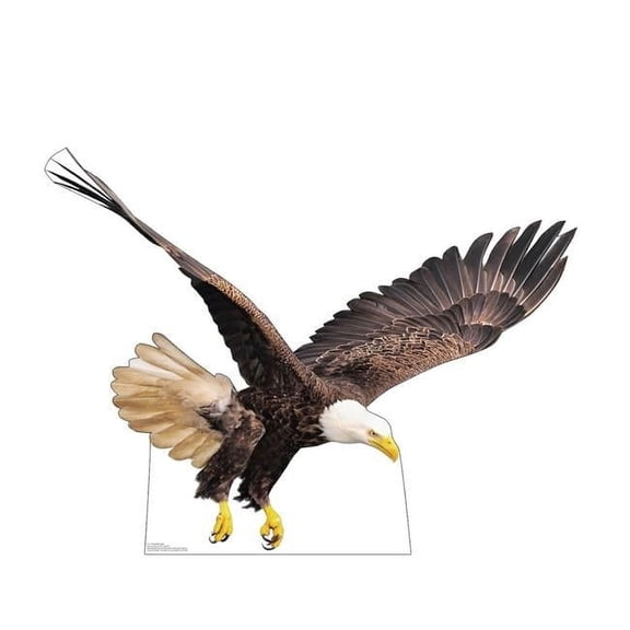37 x 48 in. Flying Bald Eagle Life-Size Cardboard Cutout