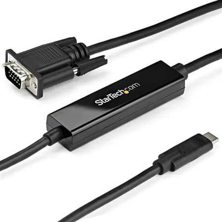 UPC: 0065030865555 | StarTech.com 3.3 ft. (1 m) USB-C to VGA Cable – 1920 x 1200 – Black