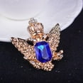 thumbnail image 4 of Collar de ángel de cristal Hugo 2 Piezas Dorado pin Broche camiseta, 4 of 9