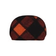 thumbnail image 7 of Portable Bags Clutch Pouch Zipper Smooth Built-In Compartment For Travel Vacation Business Camping Argyle Plaid Darkorange_3, 7 of 7