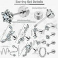 thumbnail image 2 of Bocaoying 12Pcs Cartilage Earrings Set for Women - 316L Stainless Steel Surgical Steel Helix Hoops & CZ Studs for Tragus/Conch, Hypoallergenic Piercing Jewelry, 2 of 8