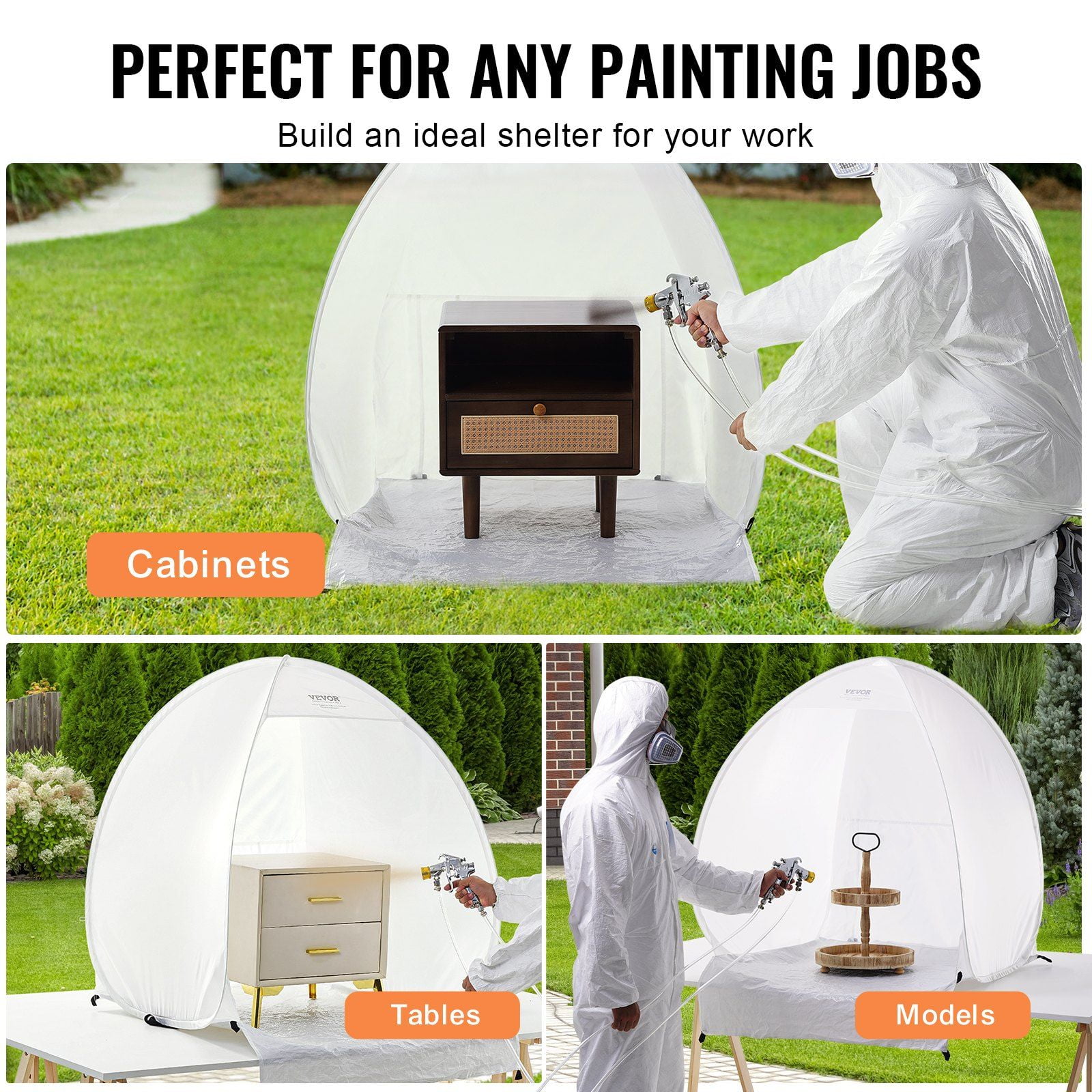 40x35x40 Inch Portable Spray Paint Tent Booth Pop Up Shelter – Ideal for Hobbyists & Crafters