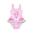 thumbnail image 1 of Toddler Summer Girls One Piece Swimsuits Cartoon Print Sleeveless Backless Ruffles Swimwear Spring Bathing Beach Suits 3 Y-4 Y, 1 of 7