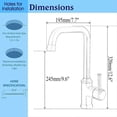 thumbnail image 2 of Matte Kitchen Faucet, Kitchen Mixer Tap with 360 Swivel Spout, Brass, 2 of 5