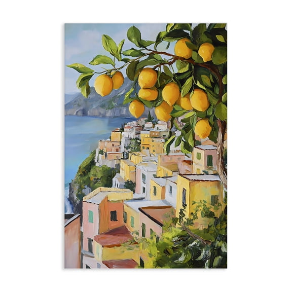 Stupell Industries Mediterranean Lemon Tree Scenery Canvas Wall Art, design by Creative Studio