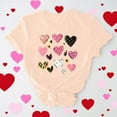 thumbnail image 2 of Tnhcen "Women's Valentine's Day Casual Short Sleeve Heart Print T-Shirt – Round Neck Holiday Gift Tops S-L Plus Size Friendly Shirts", 2 of 6