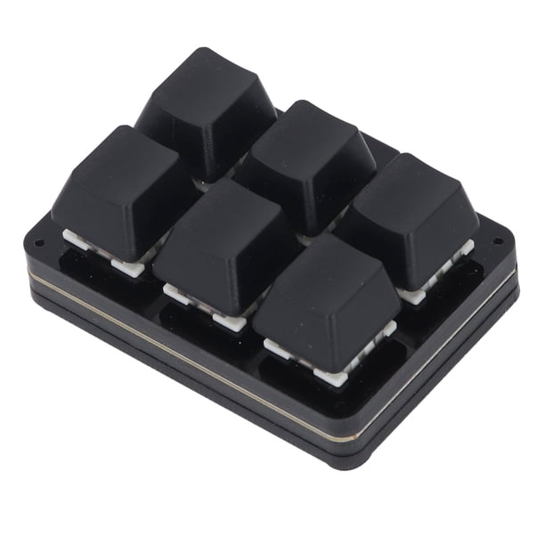 Teclado Mecánico Macro Con Una Mano, Teclado Multifuncional De 4 Teclas NKRO Tipo C Con Cable USB De 6 Teclas Fácil Configuración Para El Trabajo