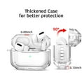 thumbnail image 2 of Airpods Pro Case Full Protective Multi Color Dustproof Enhanced Impact Absorbent TPU Compatible with Apple AirPod Pro for Women and Men with Carabiner Clip - Clear Pro (White), 2 of 2